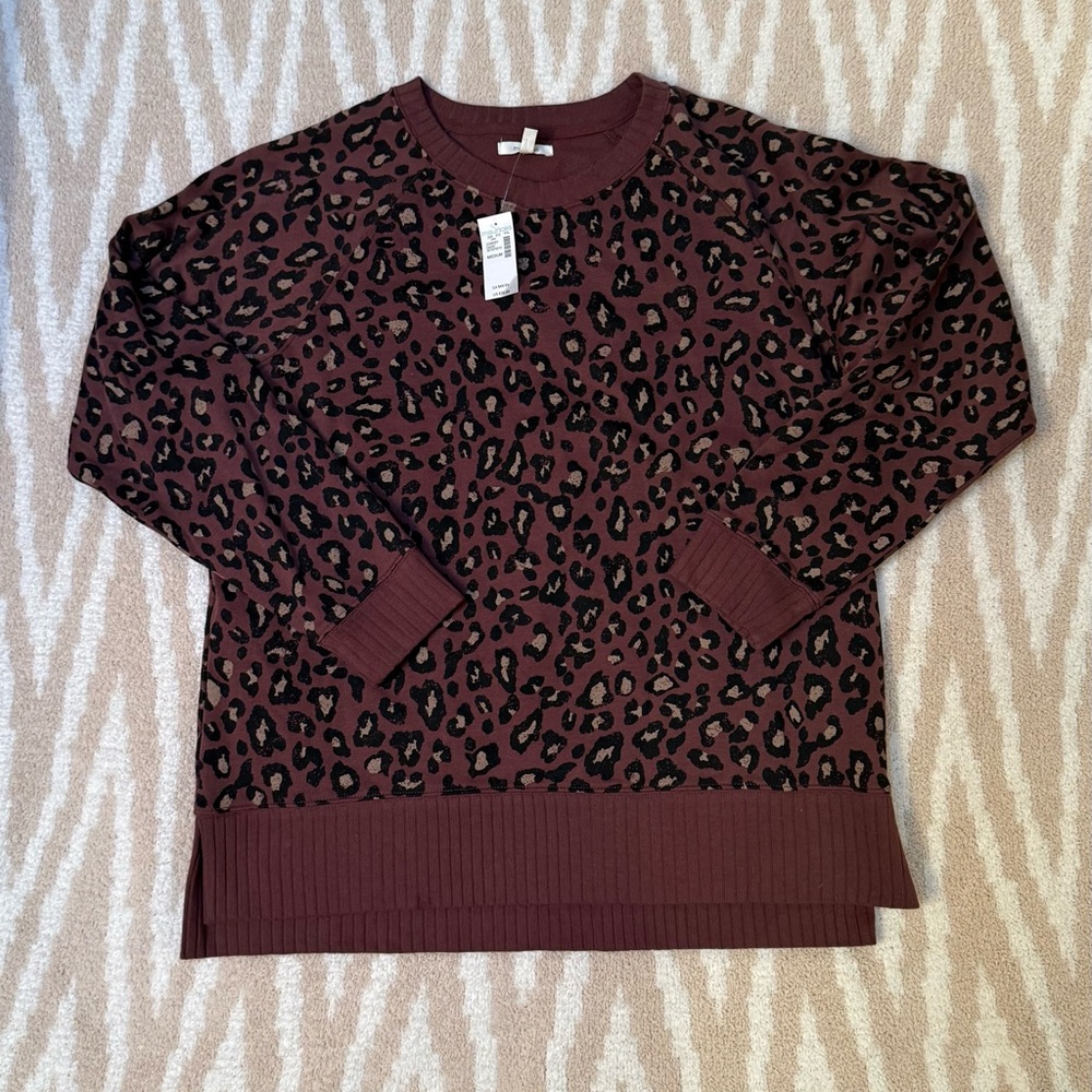 Willowsoft Leopard Print Tunic Sweatshirt - Picture 3 of 6